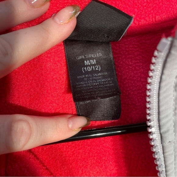 Girls PINK the North face Denali jacket size 10/12 - Picture 4 of 12